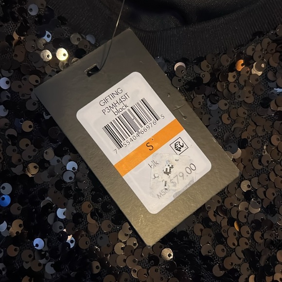 Women's Sequined Short-Sleeve Crewneck Top - Picture 3 of 7